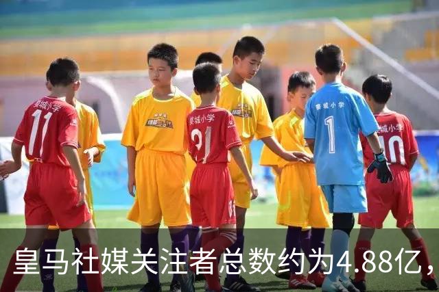 皇马社媒关注者总数约为4.88亿，巴塞罗那以约4.42亿紧随其后